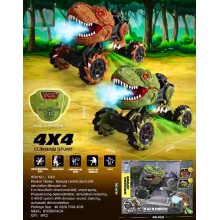 跨境玩具儿童遥控车新一代仿真恐龙车特技漂移攀爬车带智能喷雾车