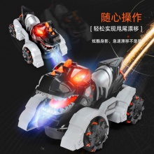 厂家直供漂移喷雾恐龙 赛车 高速音乐灯光2.4g遥控儿童电动玩具车