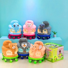 多功能婴幼儿滑轮安抚座椅宝宝学坐沙发练习坐靠背椅拆卸解放双手