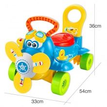 新玩具骑推二合一玩飞机走路儿童玩具骑电动汽车