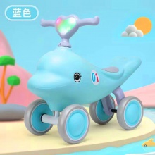 新款小海豚滑步车儿童无脚踏平衡车1-3岁宝宝扭扭滑行车玩具车