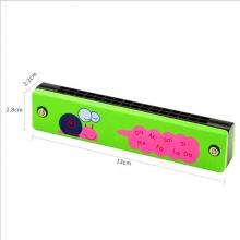 儿童木制彩绘可吹奏口琴 幼儿园木质亲子新奇特益智早教玩具礼物