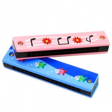 儿童木制彩绘可吹奏口琴 幼儿园木质亲子新奇特益智早教玩具礼物