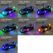 炫酷发光儿童玩具万向车音乐跑车警察车模型夜市地摊玩具批发