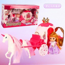 梦幻马车套装趣味小马车公主女孩娃娃玩具场景礼物