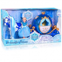 外贸新品娃娃玩具套装大礼盒女孩玩具公主与南瓜马车童话换装系列