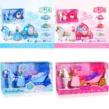 外贸新品娃娃玩具套装大礼盒女孩玩具公主与南瓜马车童话换装系列