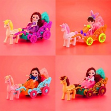 元宵灯笼电动万向公主马车旋转灯光音乐女孩儿童玩具节日送礼佳品