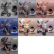 高景观婴儿推车可坐可躺轻便折叠双向减震新生儿童宝宝推车