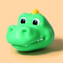 新款儿童滑板车配饰独角兽恐龙头防撞头套可爱小鳄鱼熊通用滑板车