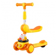 儿童滑板车2-3-6-8岁男女小孩三合一5宝宝可坐可骑音乐溜溜滑滑车