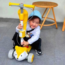 卡通小熊狐狸儿童滑板车多合一可座可滑婴童单脚滑滑车宝宝米高玩