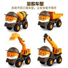 中号三只松鼠滑行玩沙搅拌车仿真吊车水泥车挖机搅拌车工程车