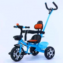 宝宝带推把推车儿童脚踏三轮车多功能脚踩遛娃车1-2-5岁厂家直供