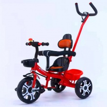 宝宝带推把推车儿童脚踏三轮车多功能脚踩遛娃车1-2-5岁厂家直供