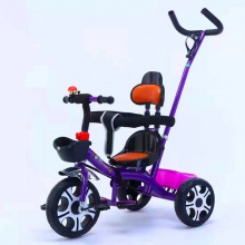 宝宝带推把推车儿童脚踏三轮车多功能脚踩遛娃车1-2-5岁厂家直供
