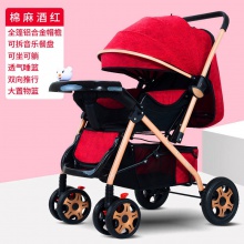 批发高景观婴儿推车可坐可躺双向婴儿车一键收车折叠宝宝儿童车