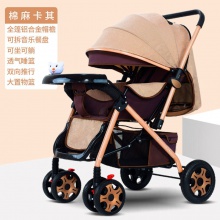 批发高景观婴儿推车可坐可躺双向婴儿车一键收车折叠宝宝儿童车