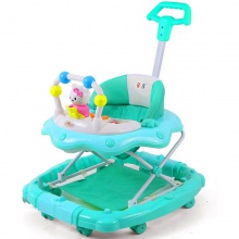 婴儿学步车多功能防侧翻宝宝手推可坐带脚垫推杆