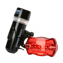 自行车骑行装备配件 迷你山地车前灯尾灯 山地车蝴蝶尾灯前灯套装