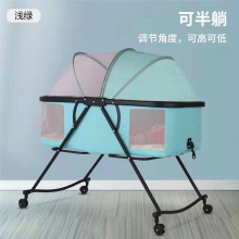 可移动折叠婴儿床儿新生多功能bb床便携摇篮床护理宝宝床拼接大床