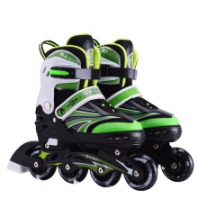 PU全闪光儿童溜冰鞋男女轮滑鞋青少年滑轮成人旱冰鞋可调节批发
