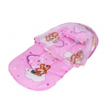 大号便携式折叠宝宝蚊帐免安装带睡垫枕头蚊帐超柔软婴儿蚊帐