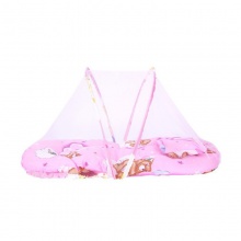 大号便携式折叠宝宝蚊帐免安装带睡垫枕头蚊帐超柔软婴儿蚊帐