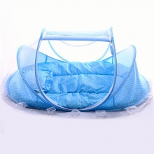 宝宝蚊帐免安装可折叠带支架BB有底蒙古包0-3岁婴儿童床蚊帐罩大