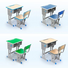 学校中小学生课桌椅可升降儿童学习桌培训辅导班学生课桌椅批发