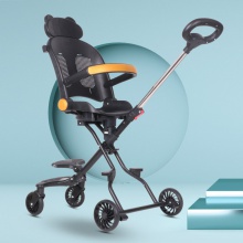 双向推行可折叠四轮防侧翻全包围座椅简易婴儿推车儿童溜娃手推车