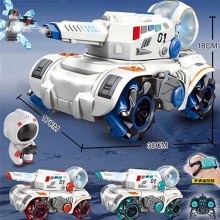 新款2.4G双模式手势遥控玩具车可连发水弹坦克宇航员四驱男孩战车