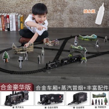 仿真电动轨道古典模型玩具高铁小火车复古蒸汽火车玩具男孩