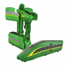 网红儿童火车变形和谐号高铁一键变形玩具灯光音效礼品男孩女孩