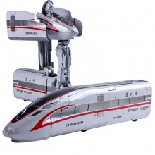 网红儿童火车变形和谐号高铁一键变形玩具灯光音效礼品男孩女孩