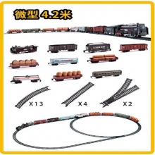 火车轨道真古典玩具高铁拖玛撕套装复古蒸汽玩具男孩