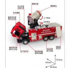 1/50喷雾消防车仿真合金声光回力车模型儿童玩具摆件批发男孩礼品