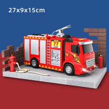 大号消防车玩具儿童益智云梯救援工程车套装会喷水男孩