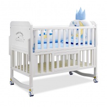 婴儿床实木环保欧式多功能拼接大床宝宝bb可移动新生儿童摇篮床