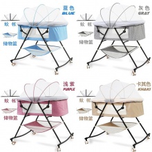 婴儿床儿新生可折叠摇篮床简易便携式多功能小bb床宝宝哄睡摇摇床