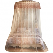 厂家直供1.5米直径大圆顶蚊帐公主床幔吊挂纹帐吊顶文帐单门圆形