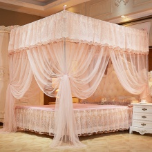 加粗加密支架方顶蚊帐三开门宫廷落地式文帐1.2/1.5/1.8m