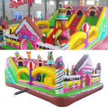 厂家直售新款现货蛋糕大滑梯充气滑梯城堡充气蹦蹦床儿童主题