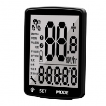 山地自行车码表骑行无线中文防泡夜光测速器里程表单车配件迈速表