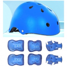 梅花黑泡大号磨砂面头盔蝴蝶护具七件套平衡车滑板车轮滑鞋溜冰鞋