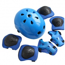 男女轮滑护膝护肘护腕6件套儿童学生滑冰旱冰溜冰鞋滑板护具套装