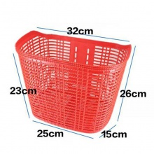 双人自行车电动车筐 多色塑料防雨篮子骑行用品含支架