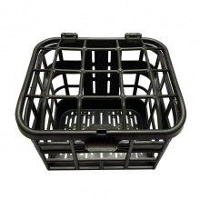 大容量自行车前车筐 电动车带盖塑料车篓 山地车后置购物车篓