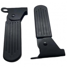 电动车前置尼龙搁脚外卖电瓶车前脚蹬快玛折叠搁脚改装配件