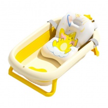 婴儿洗澡盆卡通感温可坐躺新生儿宝宝泡澡盆折叠式大号儿童 沐浴盆